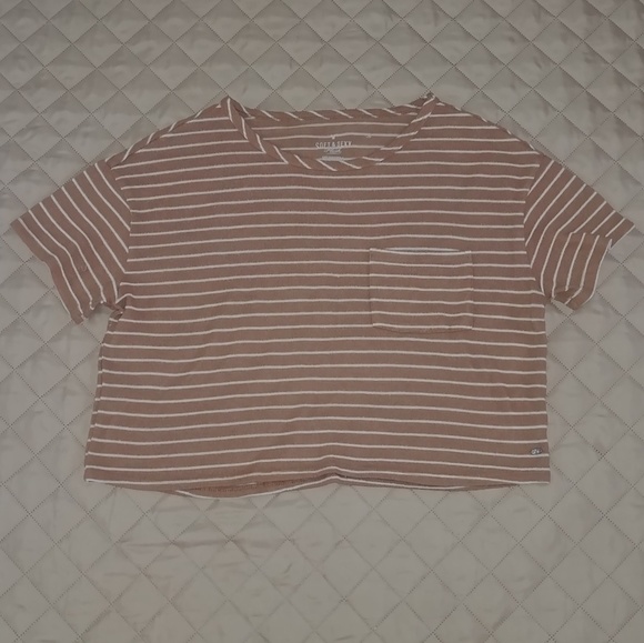 American Eagle Outfitters Tops - AE AEO soft&sexy plush crop top t shirt striped